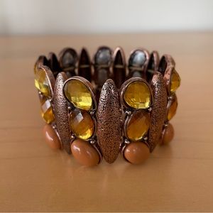 Muti-Stretch Bracelet in Multi-Colour Beads